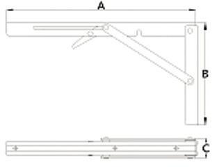 Masă barca, Scaun barca Talamex Table Bracket SS Masă barca, Scaun barca - 2