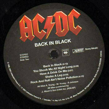 Vinyl Record AC/DC - Back In Black (LP) - 3