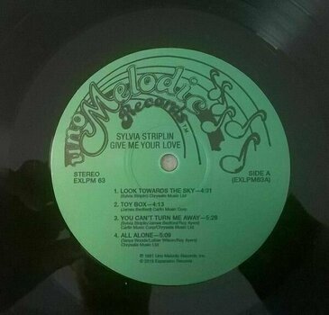 Vinyl Record Sylvia Striplin - Give Me Your Love (LP) - 3