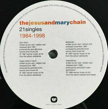 Disco in vinile The Jesus And Mary Chain - 21 Singles 1984-1998 (2 LP) - 4