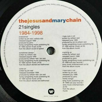 Vinylskiva The Jesus And Mary Chain - 21 Singles 1984-1998 (2 LP) - 5