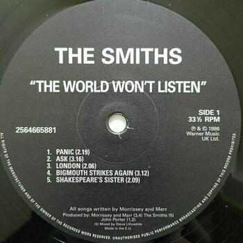Disco de vinilo The Smiths - The World Won't Listen (2 LP) - 2