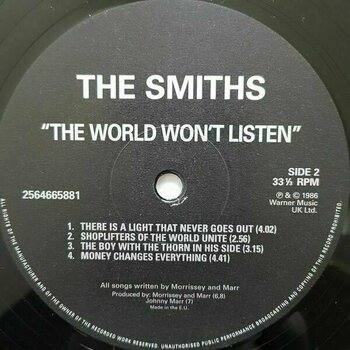Vinylskiva The Smiths - The World Won't Listen (2 LP) - 3
