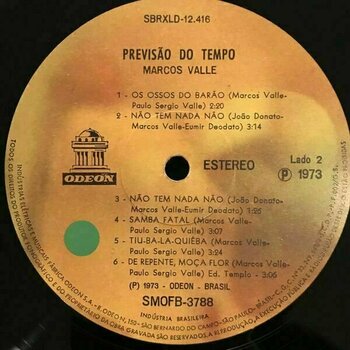 Vinylskiva Marcos Valle - Previsao Do Tempo (LP) - 3