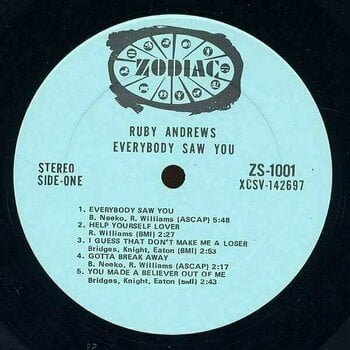 Vinyl Record Ruby Andrews - Everybody Saw You (LP) - 3