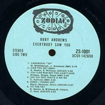 Vinyl Record Ruby Andrews - Everybody Saw You (LP) - 4