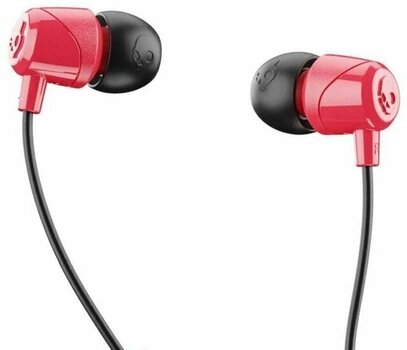 En la oreja los auriculares Skullcandy JIB Earbuds Red-Negro - 2