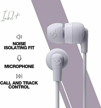 In-Ear-hovedtelefoner Skullcandy INK´D + Earbuds Pastels Lavender Purple - 3