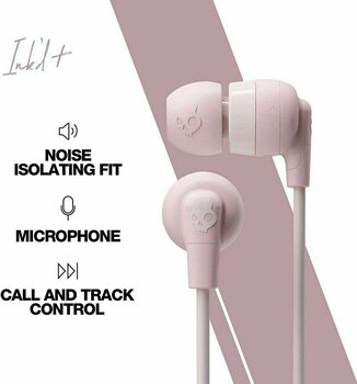 In-Ear Headphones Skullcandy INK´D + Earbuds Pastels Pink - 3