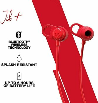 Bezdrátové sluchátka do uší Skullcandy JIB Plus Wireless Earbuds Červená - 3