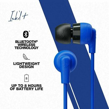 Bezdrátové sluchátka do uší Skullcandy INK´D + Wireless Earbuds Cobalt Blue - 3