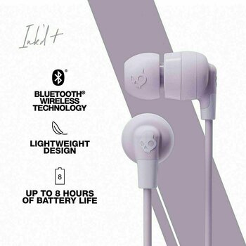 Bezprzewodowe słuchawki douszne Skullcandy INK´D + Wireless Earbuds Pastels Lavender Purple - 3