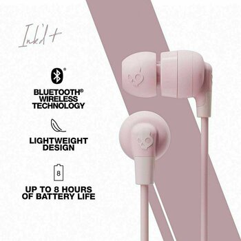 Trådløse on-ear hovedtelefoner Skullcandy INK´D + Wireless Earbuds Pastels/Pink - 3