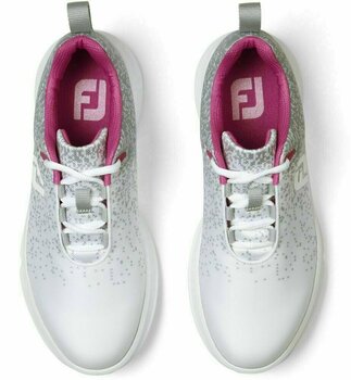 Chaussures de golf pour femmes Footjoy Leisure Silver/White/Fuchsia 38 - 3