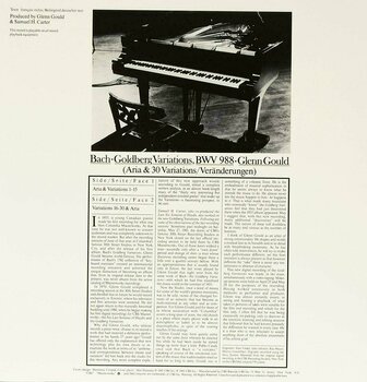 Disque vinyle J. S. Bach Goldberg Variations 1981 (LP) - 3