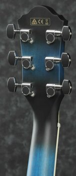Guitare Jumbo acoustique-électrique Ibanez AEG7-TBO Transparent Blue Sunburst - 5