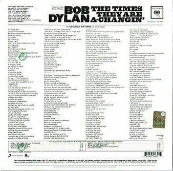Vinyl Record Bob Dylan Times They Are a Changing (LP) - 6