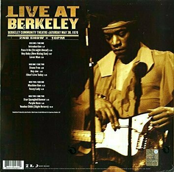Vinyl Record The Jimi Hendrix Experience Live At Berkeley (2 LP) - 2