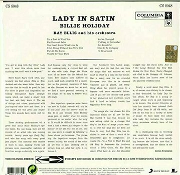 Vinyl Record Billie Holiday Lady In Satin (LP) - 2