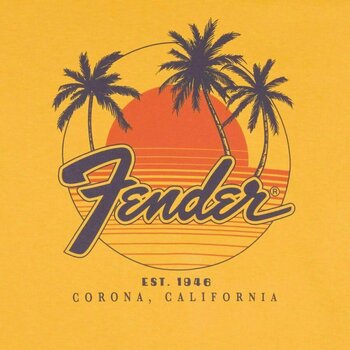 T-Shirt Fender T-Shirt Palm Sunshine Unisex Marigold S - 2