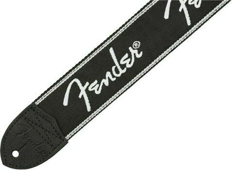 Textil gitár heveder Fender Running Spaghetti Logo Strap Black - 2