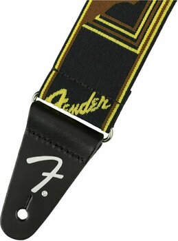 Textile guitar strap Fender Weighless 2'' Mono Strap Black/Yellow/Brown - 2