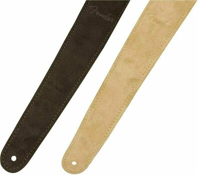 Leather guitar strap Fender Reversible 2'' Suede Leather guitar strap Brown - 4