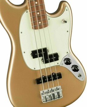 Elektrická baskytara Fender Mustang PJ Bass PF Firemist Gold - 3