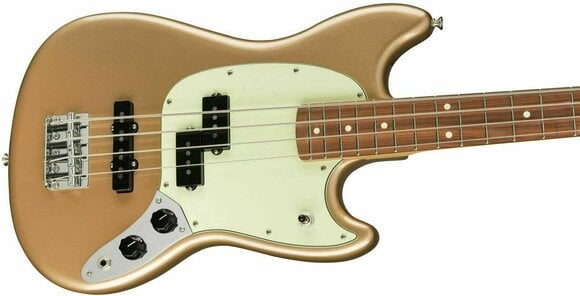 Elektrická baskytara Fender Mustang PJ Bass PF Firemist Gold - 4