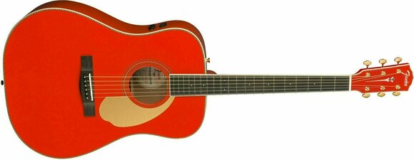 Guitarra electroacústica Fender PM-1E Fiesta Red - 3