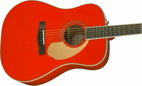 Guitarra electroacústica Fender PM-1E Fiesta Red - 4