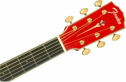 elektroakustisk guitar Fender PM-1E Fiesta Red - 5
