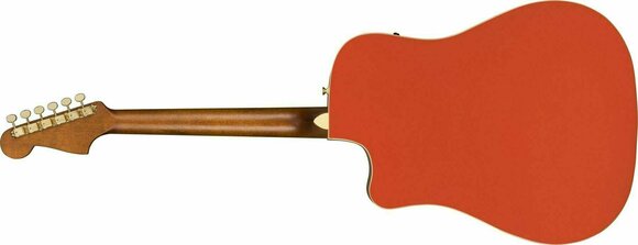 Dreadnought elektro-akoestische gitaar Fender Redondo Player Fiesta Red - 2