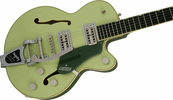 Halbresonanz-Gitarre Gretsch G6659T Players Edition Broadkaster JR Two-Tone Smoke Green - 6