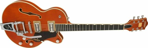 Halbresonanz-Gitarre Gretsch G6659T Players Edition Broadkaster JR Round-up Orange - 4