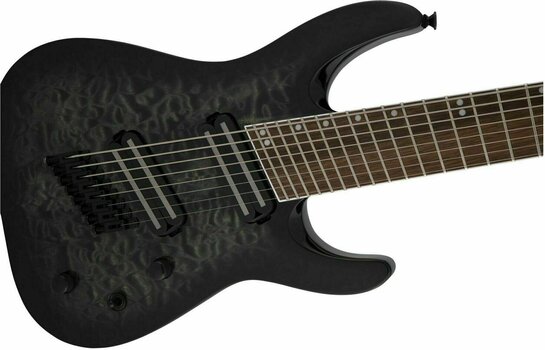 Multiscale electric guitar Jackson X Series Soloist Arch Top SLATX8Q IL Transparent Black Burst - 5