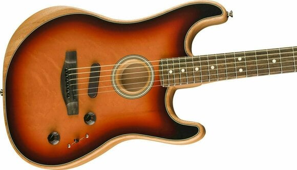 Elektroakustická gitara Fender American Acoustasonic Stratocaster 3-Tone Sunburst - 3