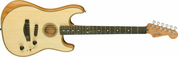 Elektroakustická kytara Fender American Acoustasonic Stratocaster Natural - 4