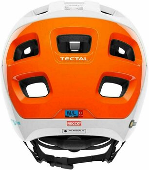 Cykelhjelm POC Tectal Race SPIN NFC Hydrogen White/Fluorescent Orange AVIP 55-58 Cykelhjelm - 4
