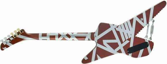 Guitare électrique EVH Striped Series Shark PF Burgundy with Silver Stripes Guitare électrique - 2