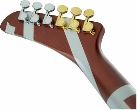Guitare électrique EVH Striped Series Shark PF Burgundy with Silver Stripes Guitare électrique - 7
