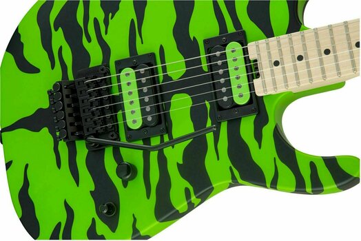 Electric guitar Charvel Satchel Signature Pro-Mod DK Maple Slime Green Bengal - 4