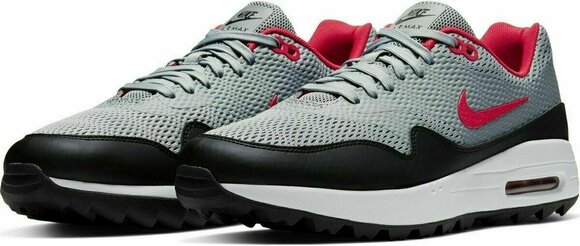 Chaussures de golf pour hommes Nike Air Max 1G Particle Grey/University Red/Black/White 42 - 3