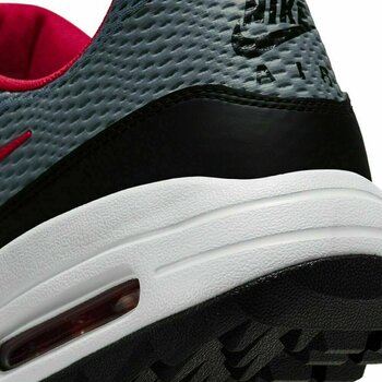 Chaussures de golf pour hommes Nike Air Max 1G Particle Grey/University Red/Black/White 42 - 8