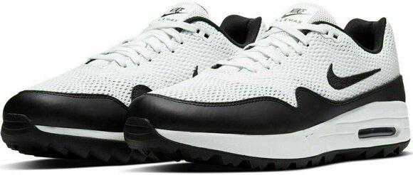 Nike Air Max 1G Mens Golf Shoes White/Black US 9,5 - Muziker