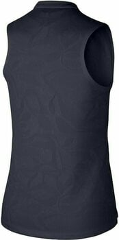 Camisa pólo Nike Breathe Fairway Jacquard Sleeveless Womens Polo Shirt Obsidian/White/Obsidian M - 2