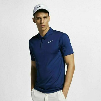 Polo Shirt Nike Dri-Fit Essential Solid Mens Polo Shirt Blue Void/Fat Silver 3XL - 3