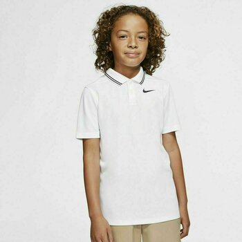 Poloshirt Nike Dri-Fit Victory Junior Polo Shirt White/Black L - 3