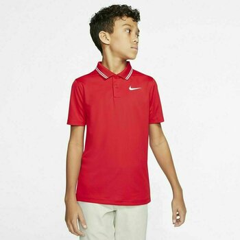 Polo Shirt Nike Dri-Fit Victory Junior Polo Shirt University Red/White XL - 3