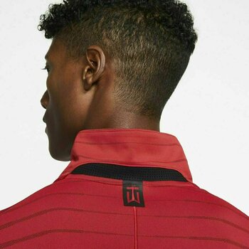 Polo-Shirt Nike TW Dri-Fit Novelty Mens Polo Shirt Gym Red/Black/Black Oxidized S - 7